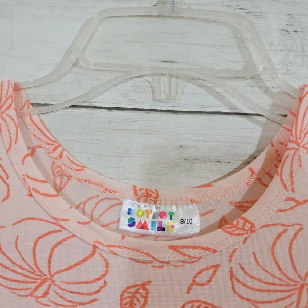 Dot Dot Smile Long Maxi‎ Dress Fall Print Pumpkins Leaves Orange Size 8/10